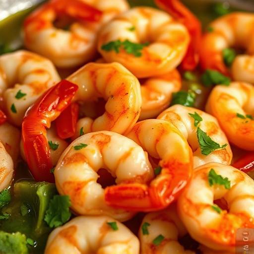 Gambas al Ajillo: Gambas frescas salteadas en aceite de oliva con ajo, guindilla y perejil.