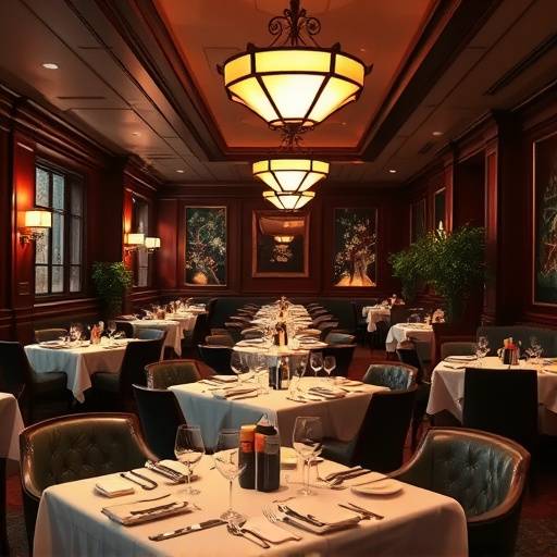 Interior acogedor del restaurante El Rinc&oacute;n Ib&eacute;rico con mesas elegantemente dispuestas.