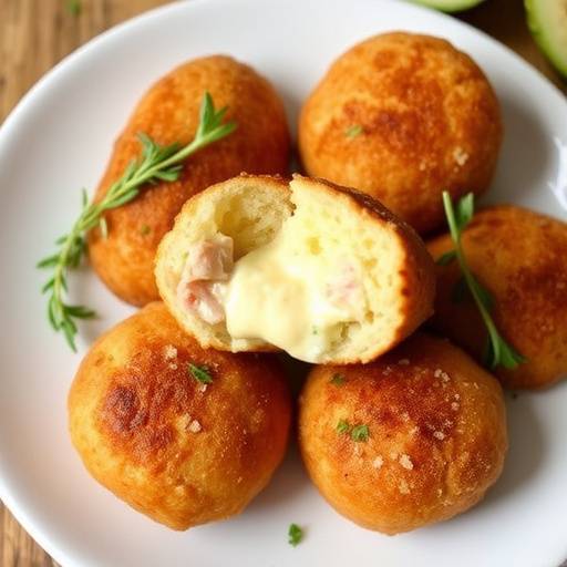 Un plato de croquetas caseras, rellenas de jam&oacute;n y bechamel.