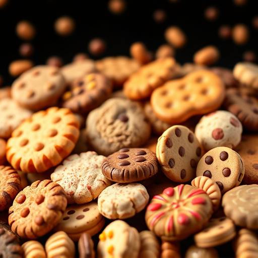Una variedad de galletas representando los diferentes tipos de cookies digitales utilizadas en los sitios web.